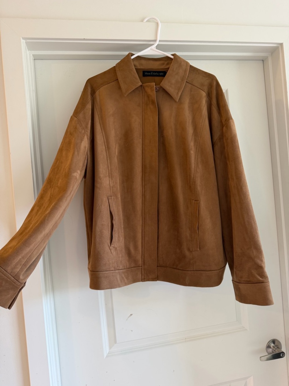 House of Harlow 1960 Brown Suede Bomber Jacket